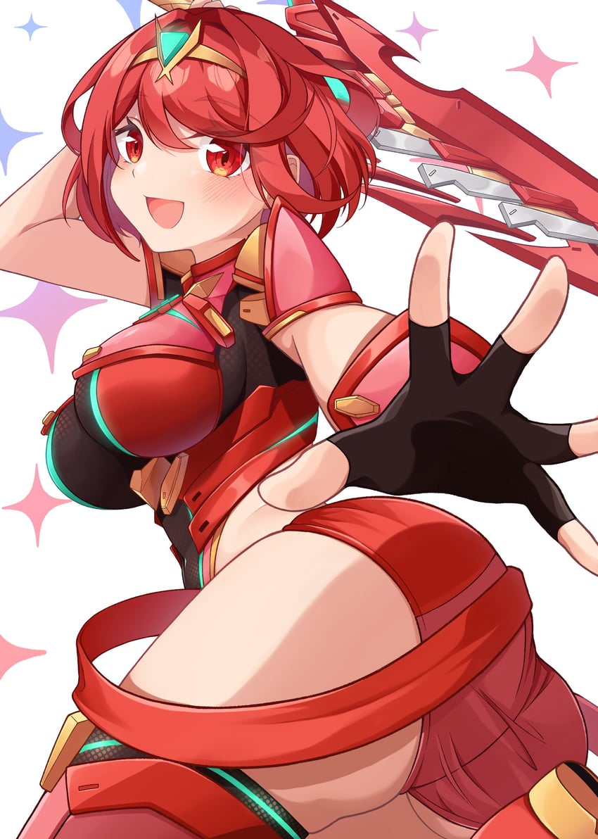 pyra (xenoblade chronicles and 1 more) drawn by mikan_(mika_n95)