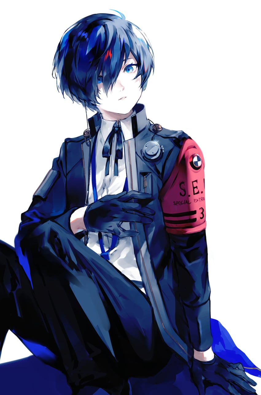 yuuki makoto (persona and 2 more) drawn by lor_(roasyerizyonirapi)