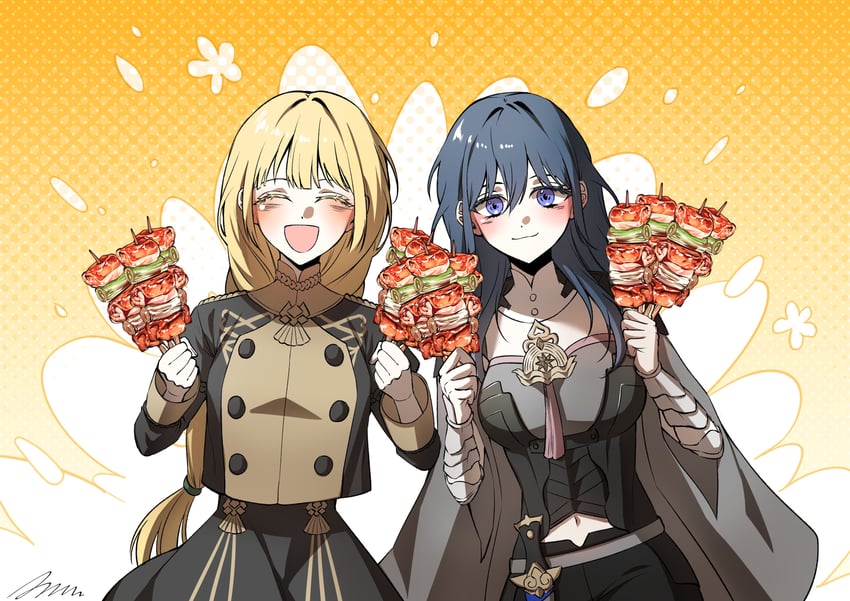 female byleth and ingrid brandl galatea (fire emblem and 1 more) drawn by a_(asan_a_aa)