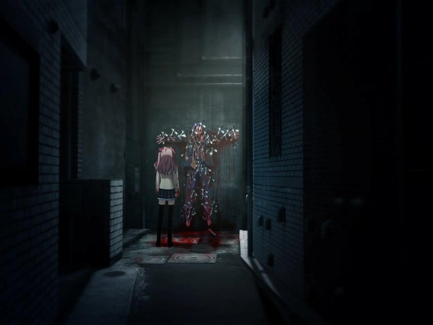 sakihata rimi and hissashi outa (chaos;head) drawn by matsuo_yukihiro