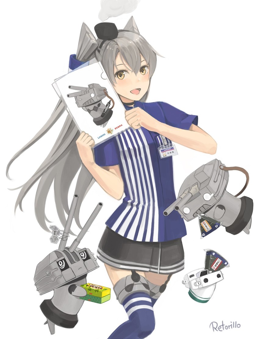 amatsukaze, rensouhou-kun, and chou-10cm-hou-chan (kantai collection and 1 more) drawn by retorillo