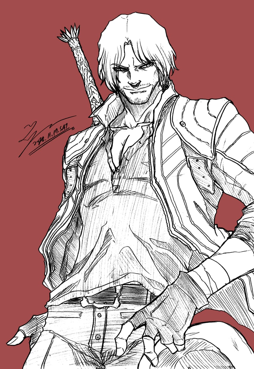 dante (devil may cry and 1 more) drawn by tryvor