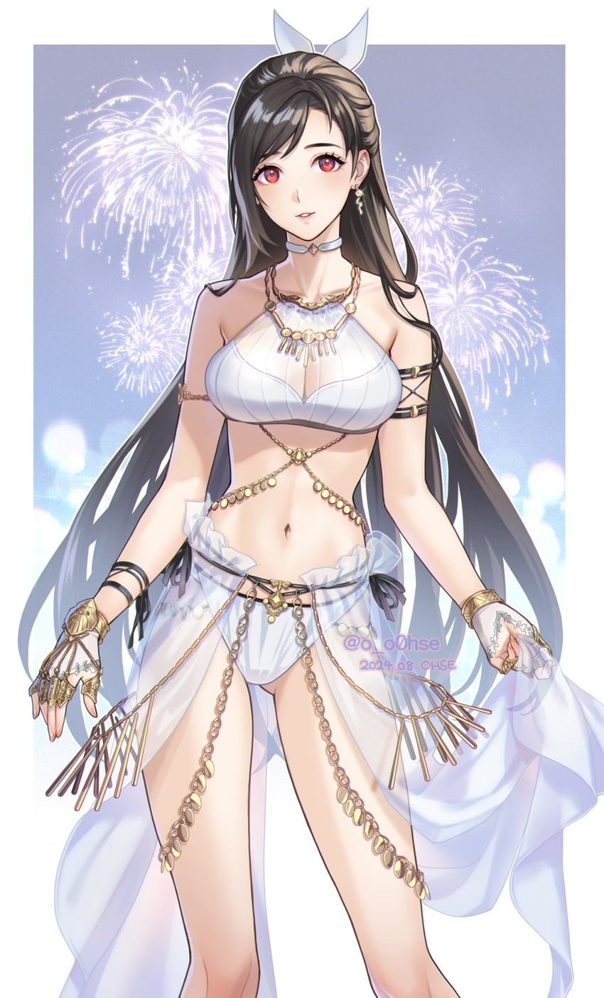 tifa lockhart (final fantasy and 2 more) drawn by ohse