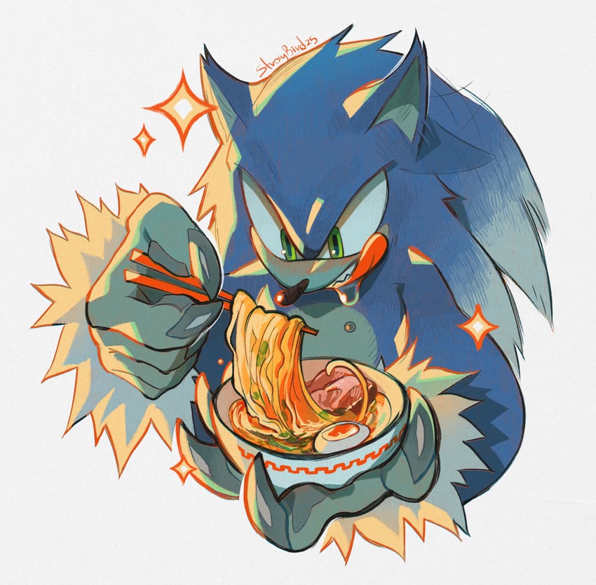 sonic the hedgehog and sonic the werehog (sonic and 1 more) drawn by straybird25
