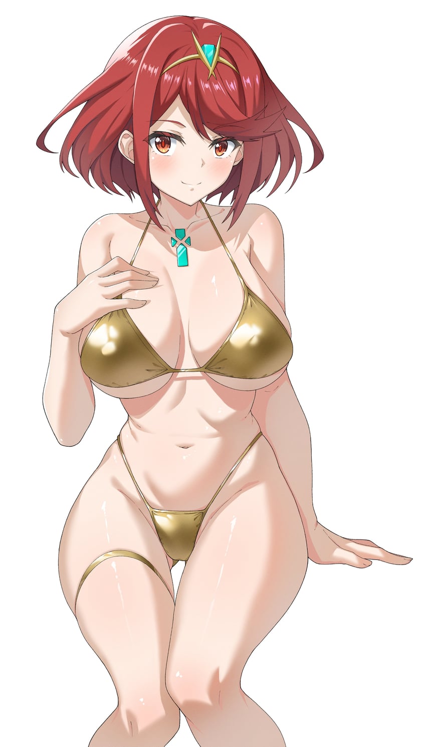 pyra (xenoblade chronicles and 1 more) drawn by mzrz