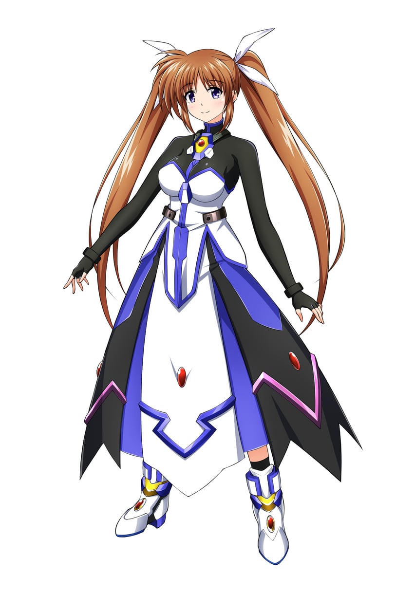 takamachi nanoha (lyrical nanoha and 2 more) drawn by oshimaru026