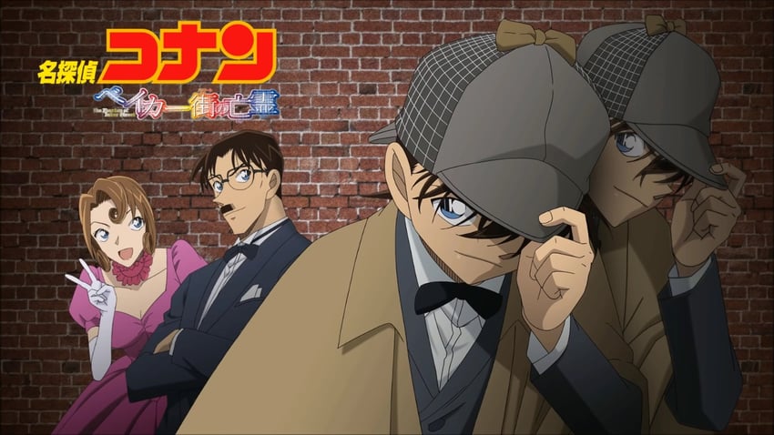 edogawa conan, kudou shin'ichi, sherlock holmes, kudou yukiko, and kudou yuusaku (meitantei conan)