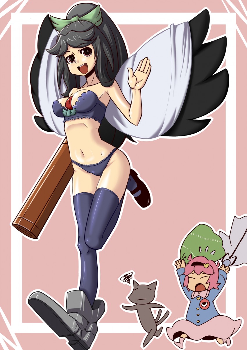 komeiji satori and reiuji utsuho (touhou) drawn by maru-sun