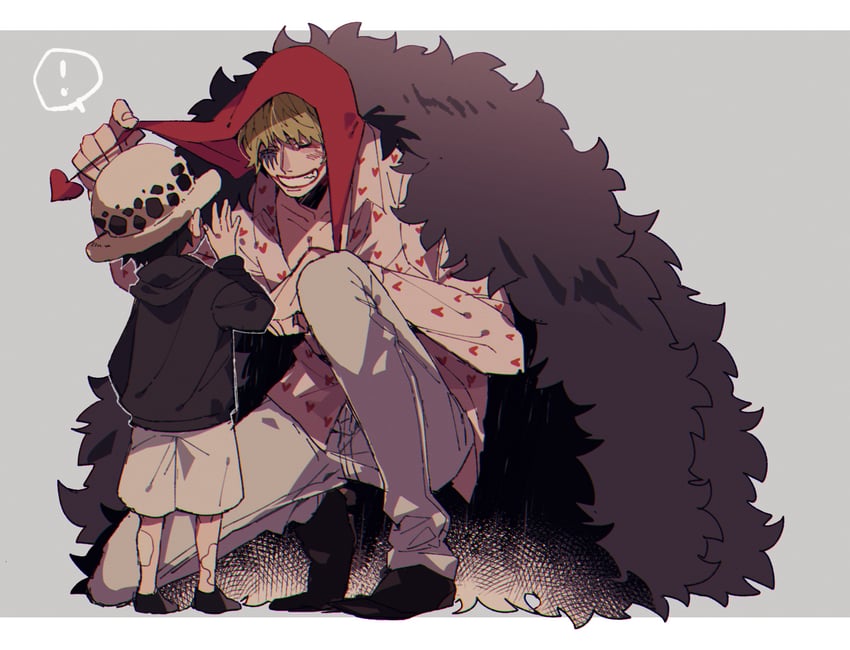 trafalgar law and donquixote rocinante (one piece) drawn by nagisawa_(ngsw_coconut)