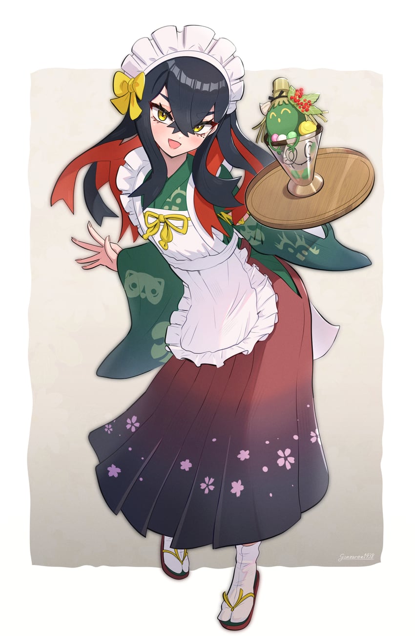 carmine and sinistcha (pokemon and 1 more) drawn by gonzarez