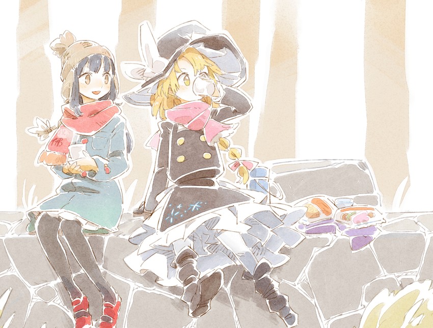 kirisame marisa and yatadera narumi (touhou) drawn by ziro_(daydozen)