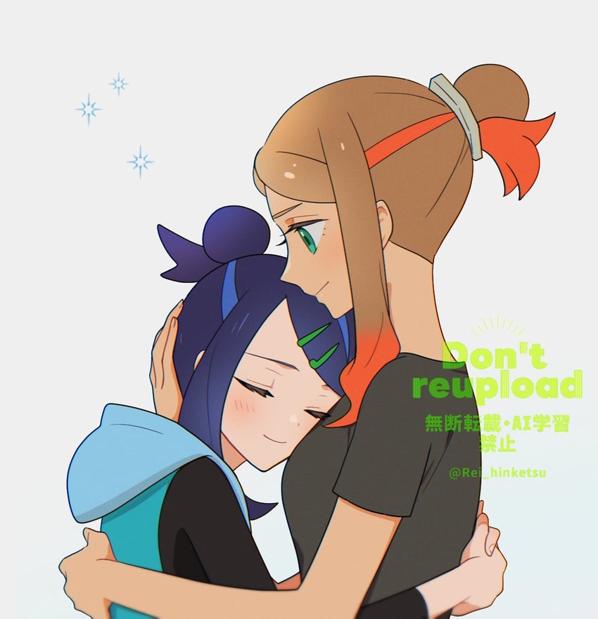 liko and orla (pokemon and 1 more) drawn by rei_hinketsu