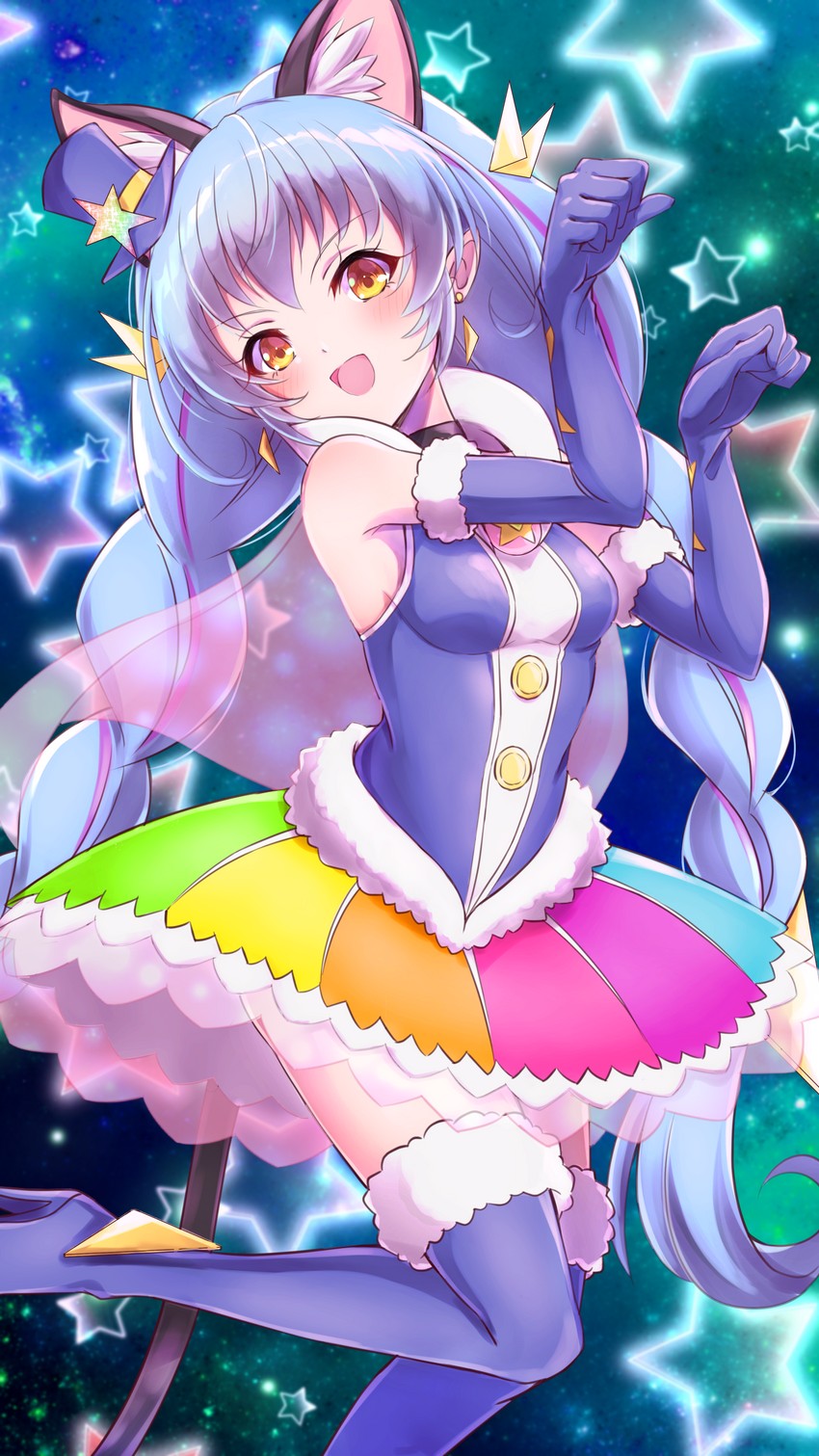 yuni and cure cosmo (precure and 1 more) drawn by soraryu_saworu