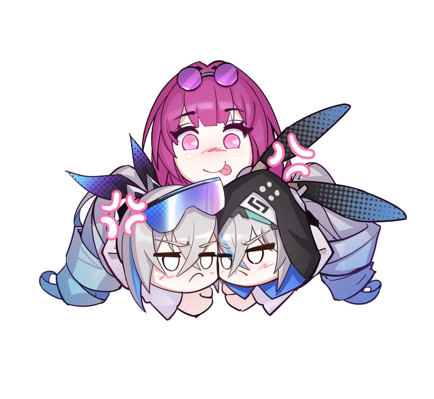 kafka, bronya zaychik, and silver wolf (honkai and 2 more) drawn by niaodao_zhenjun