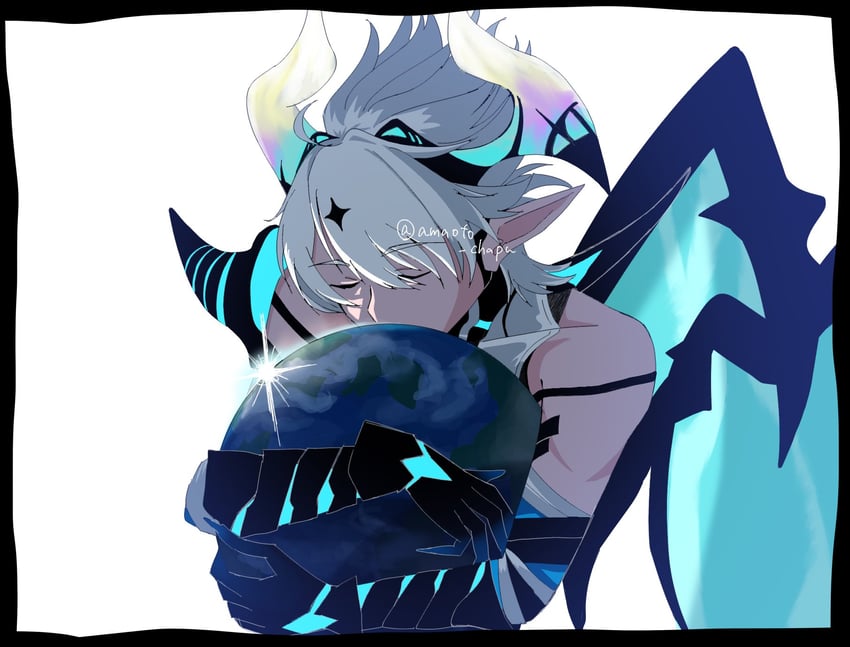 kevin kaslana and diabolic kevin (honkai and 1 more) drawn by amaoto_chapu