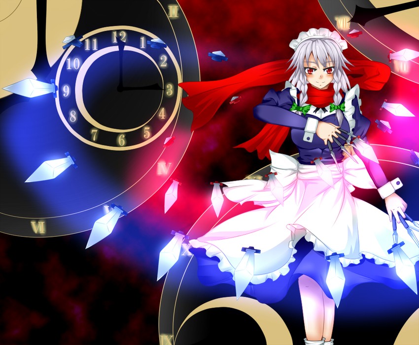 izayoi sakuya (touhou and 1 more) drawn by kamitsuki_shion