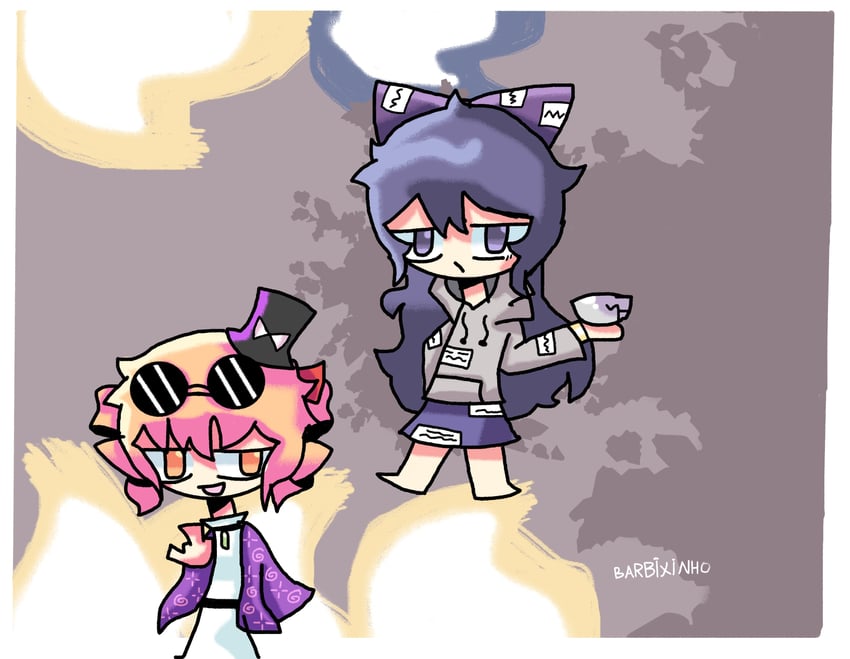yorigami shion and yorigami jo'on (touhou) drawn by barbixinho