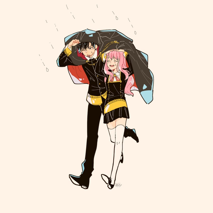 anya and damian desmond (spy x family) drawn by awarinko