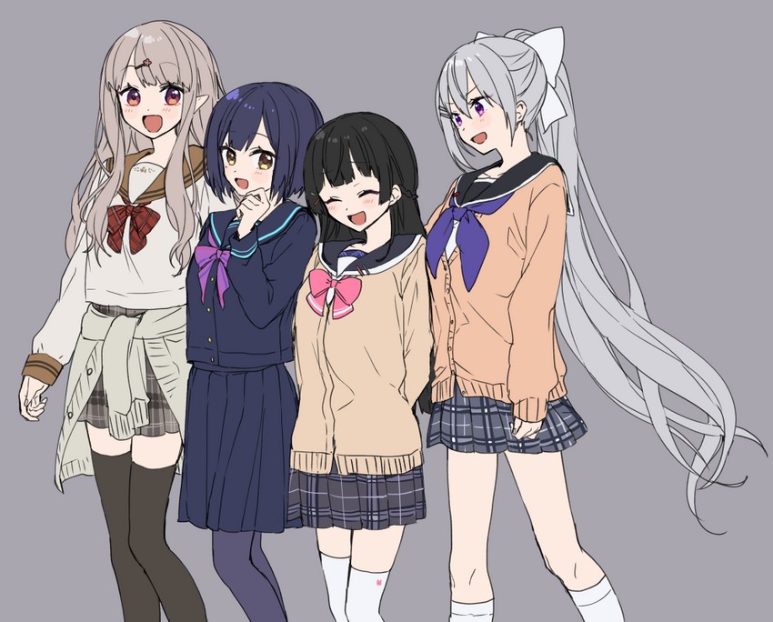 tsukino mito, higuchi kaede, shizuka rin, and elu (nijisanji) drawn by yamabukiiro