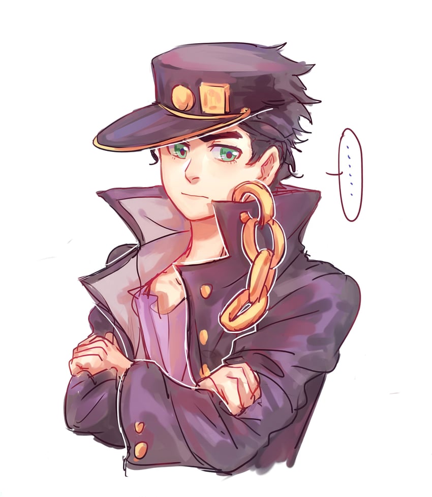 kujo jotaro (jojo no kimyou na bouken and 1 more) drawn by yanglao_paopaoren