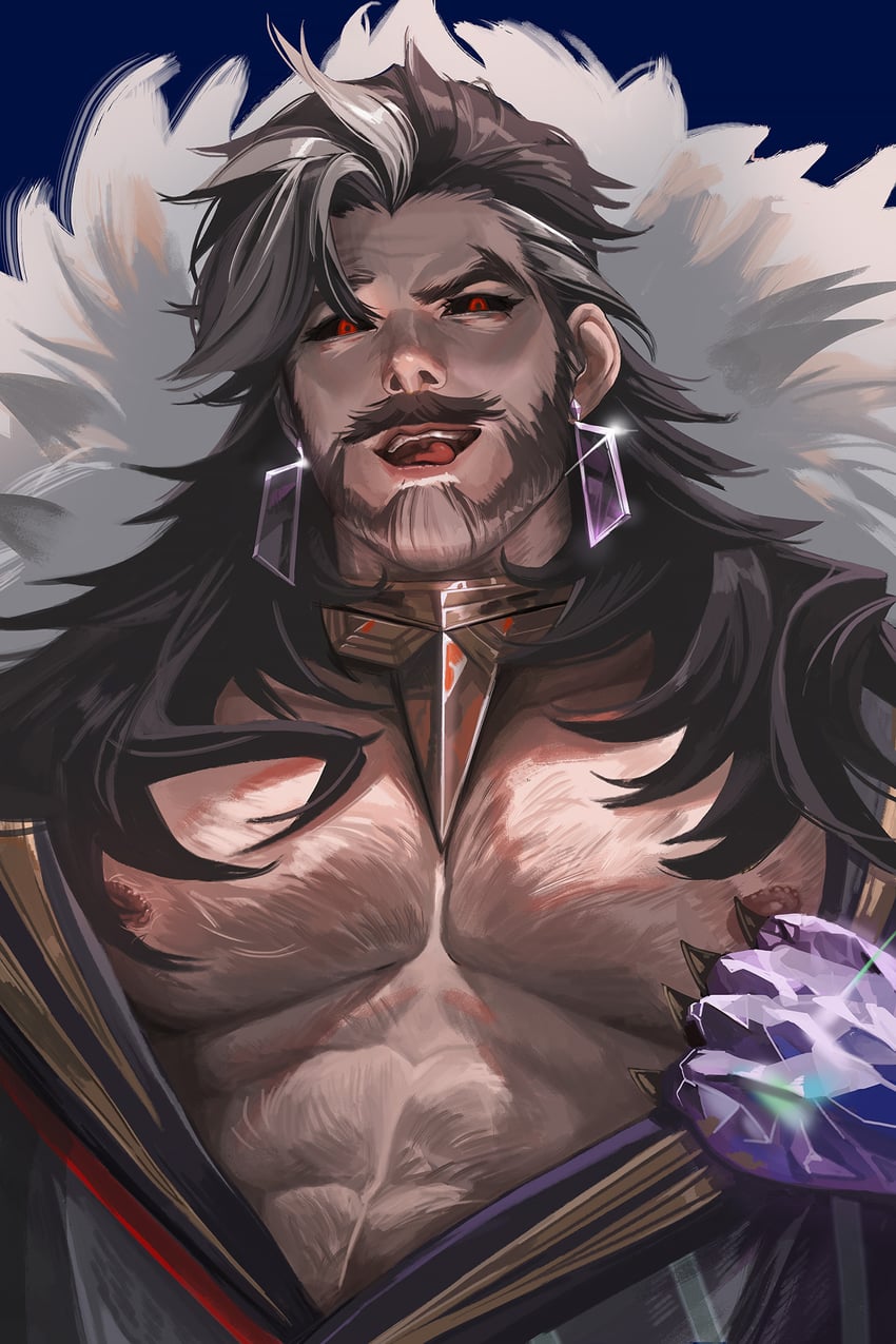 swain and prestige chosen of the wolf swain (league of legends) drawn by junwen_lululu