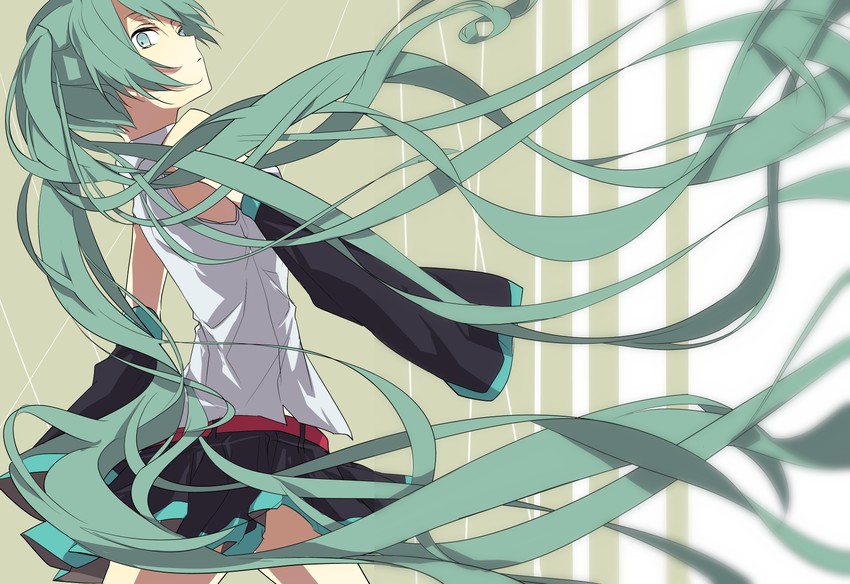 hatsune miku (vocaloid) drawn by rituiti