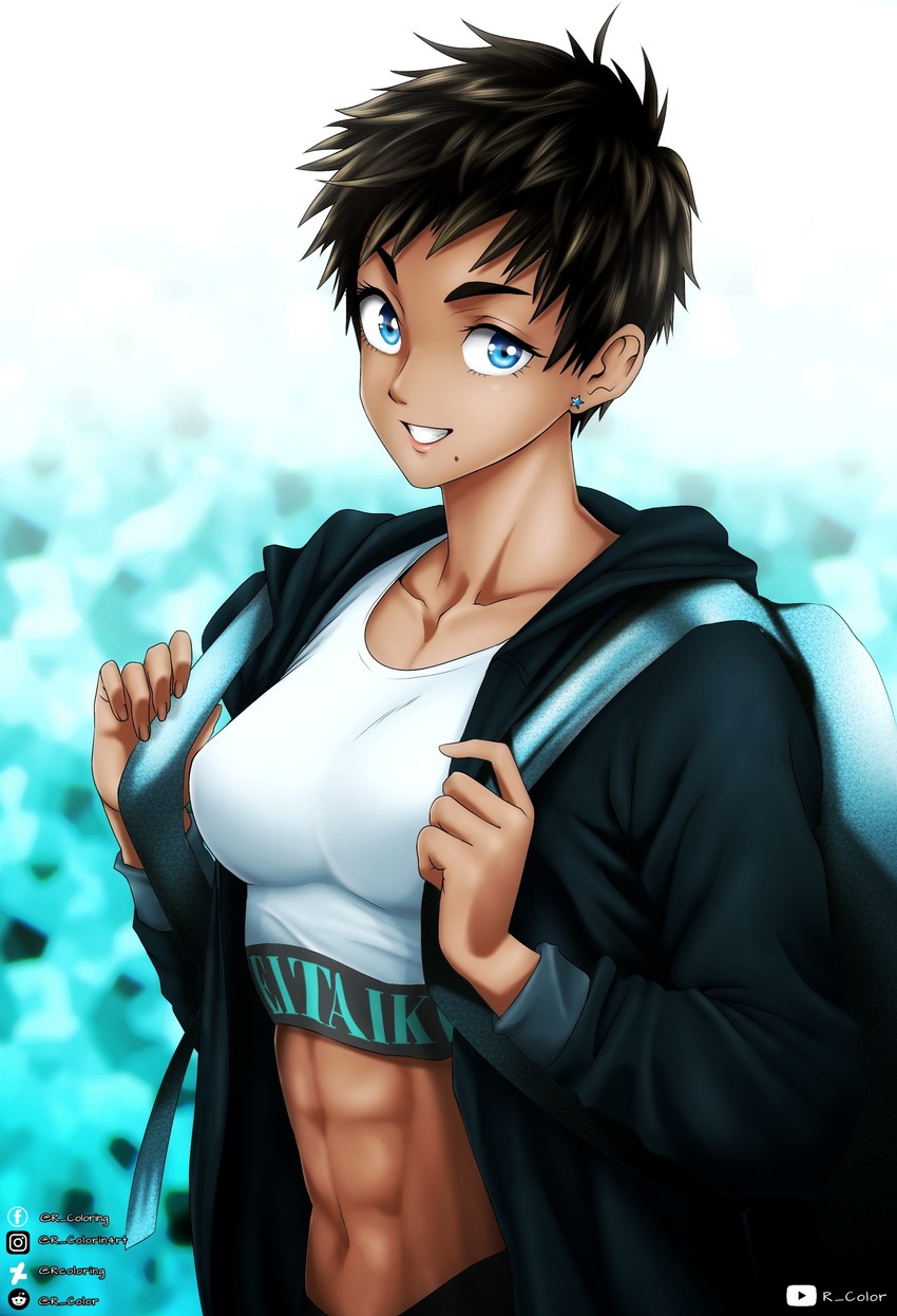 suiko (one-punch man) drawn by murata_yuusuke and rcoloring