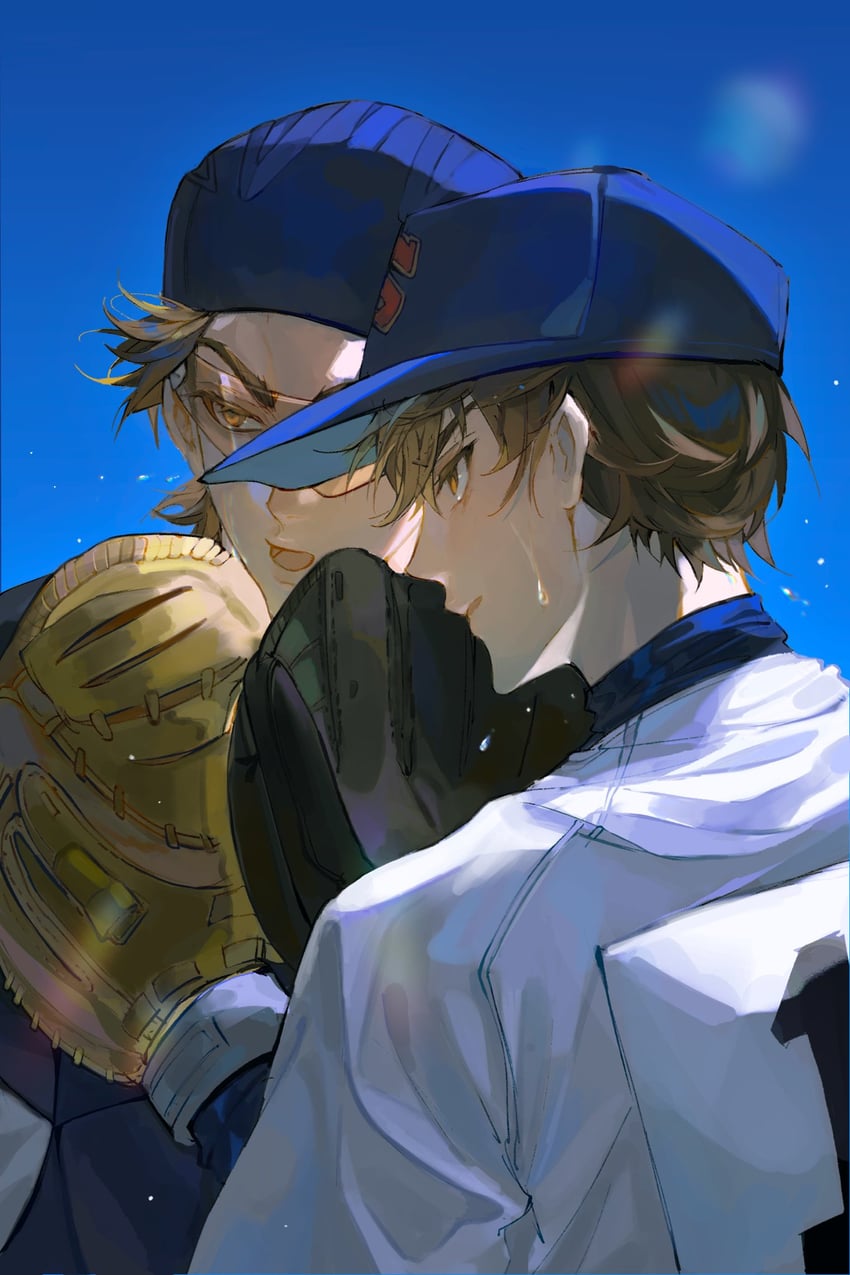 miyuki kazuya and sawamura eijun (ace of diamond) drawn by kljc93