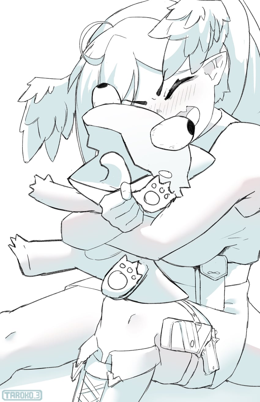 selen tatsuki and dragoon (nijisanji and 1 more) drawn by taroko3