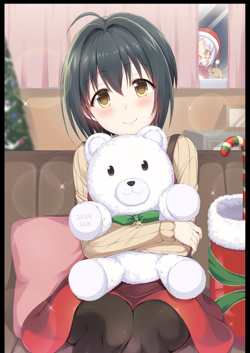 kohinata miho, eve santaclaus, and blitzen (idolmaster and 1 more) drawn by tktk135