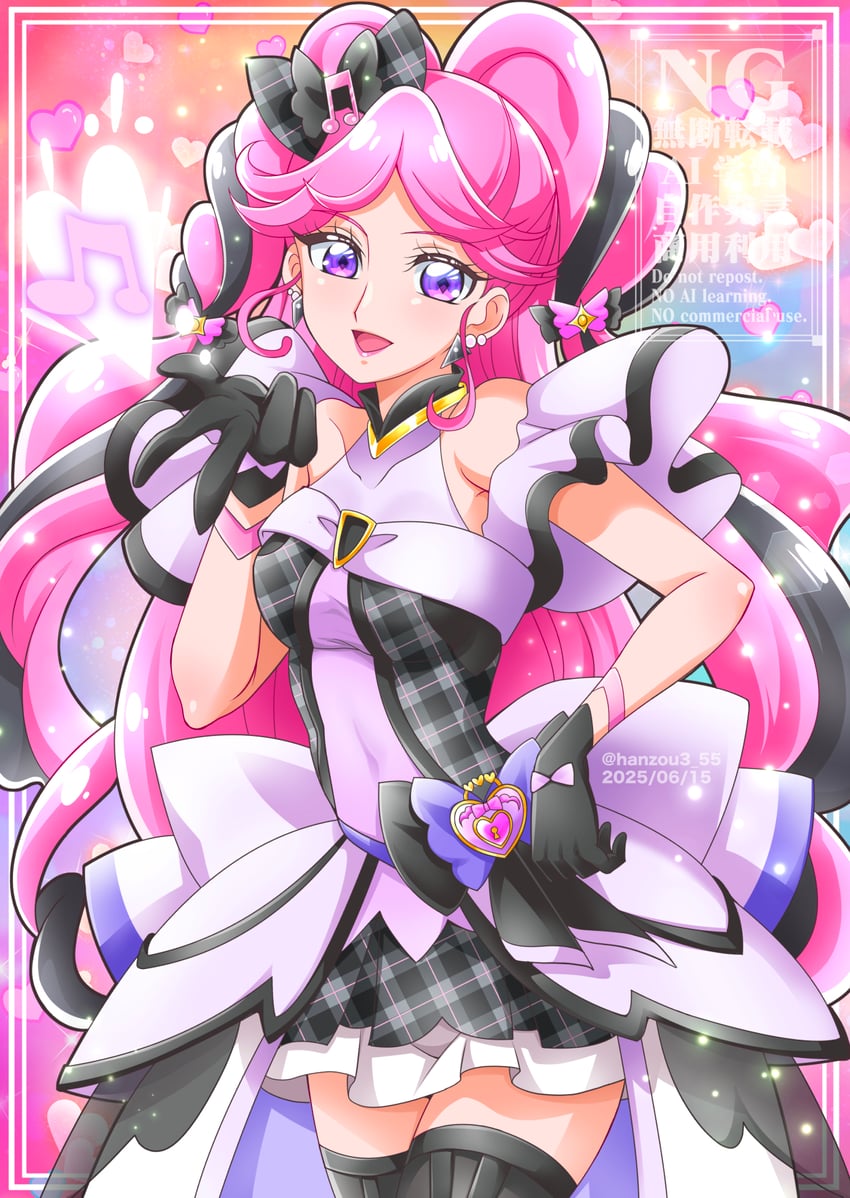 cure kiss and meroron (precure and 1 more) drawn by hanzou