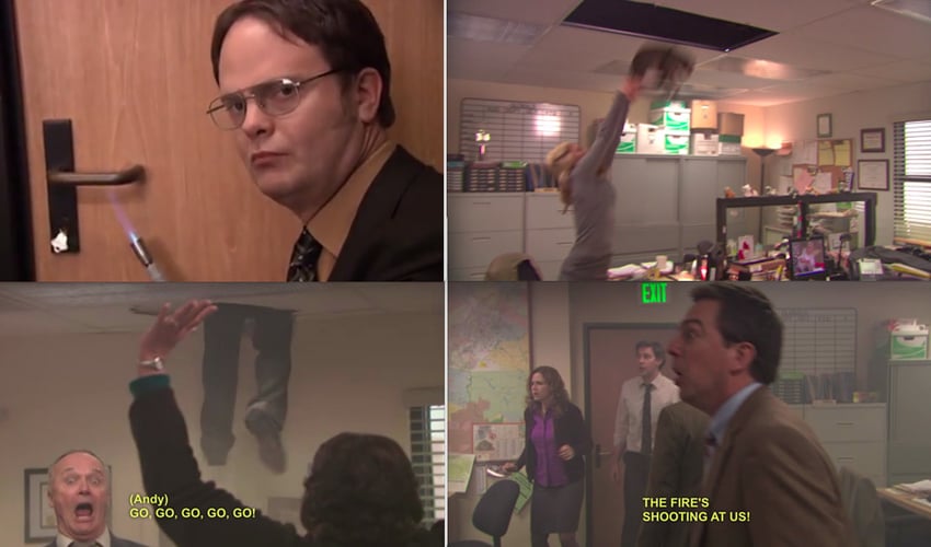 pam beesly, dwight schrute, andy bernard, phyllis lapin, jim halpert, and 1 more (the office)