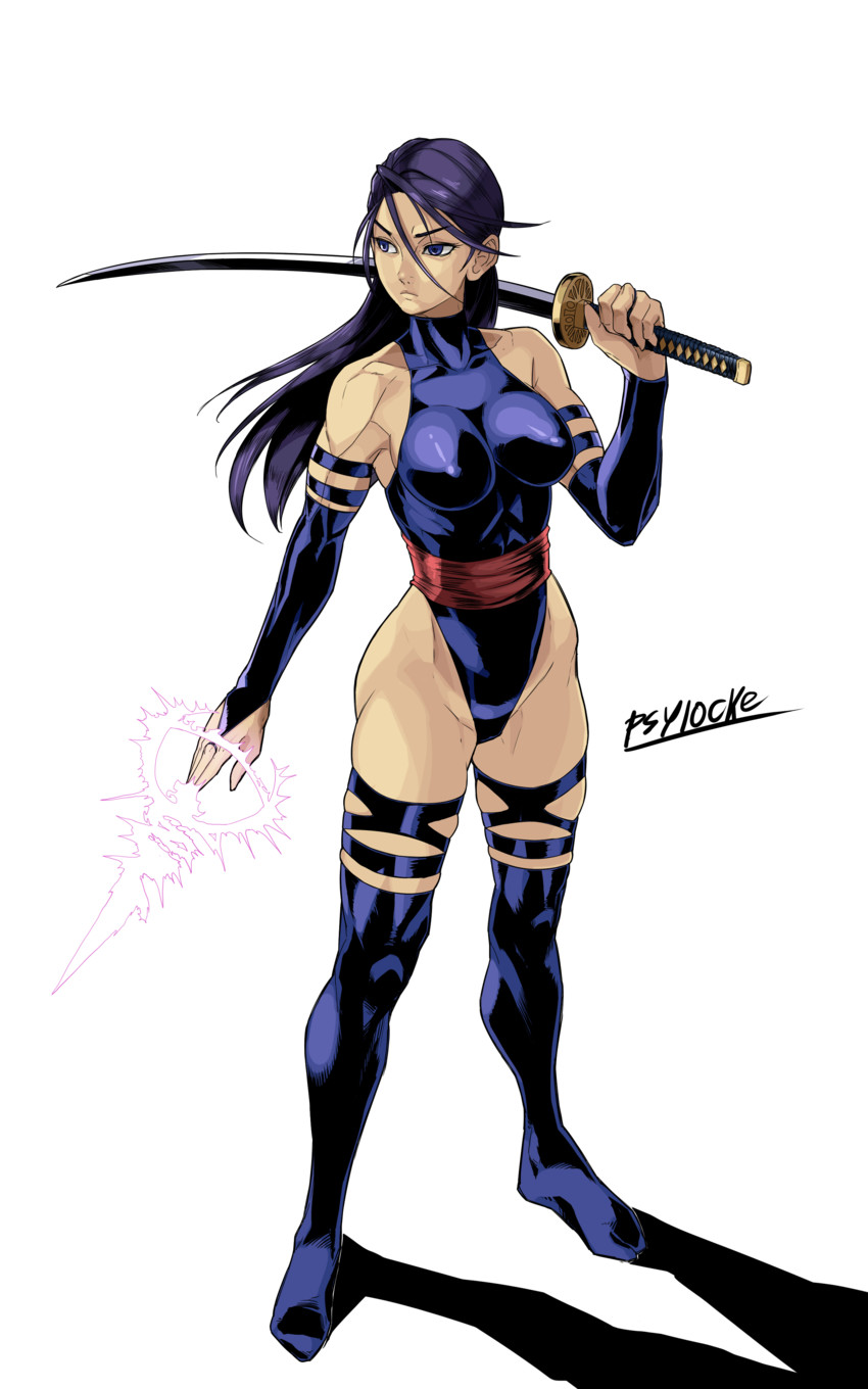 psylocke (marvel and 1 more) drawn by baka_guruo