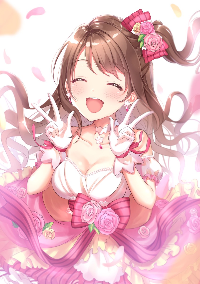 shimamura uzuki (idolmaster and 2 more) drawn by anoa