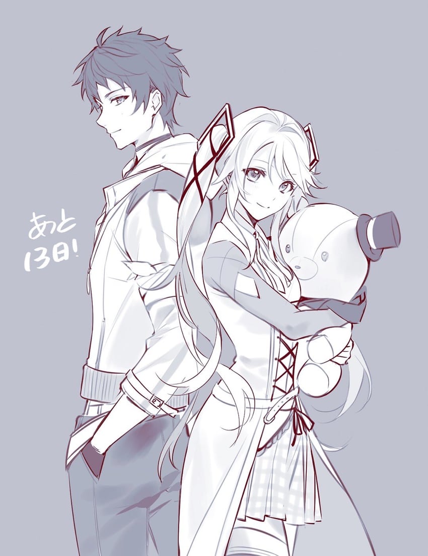 nadia rayne and swin abel (eiyuu densetsu and 2 more) drawn by arashiko_falcom