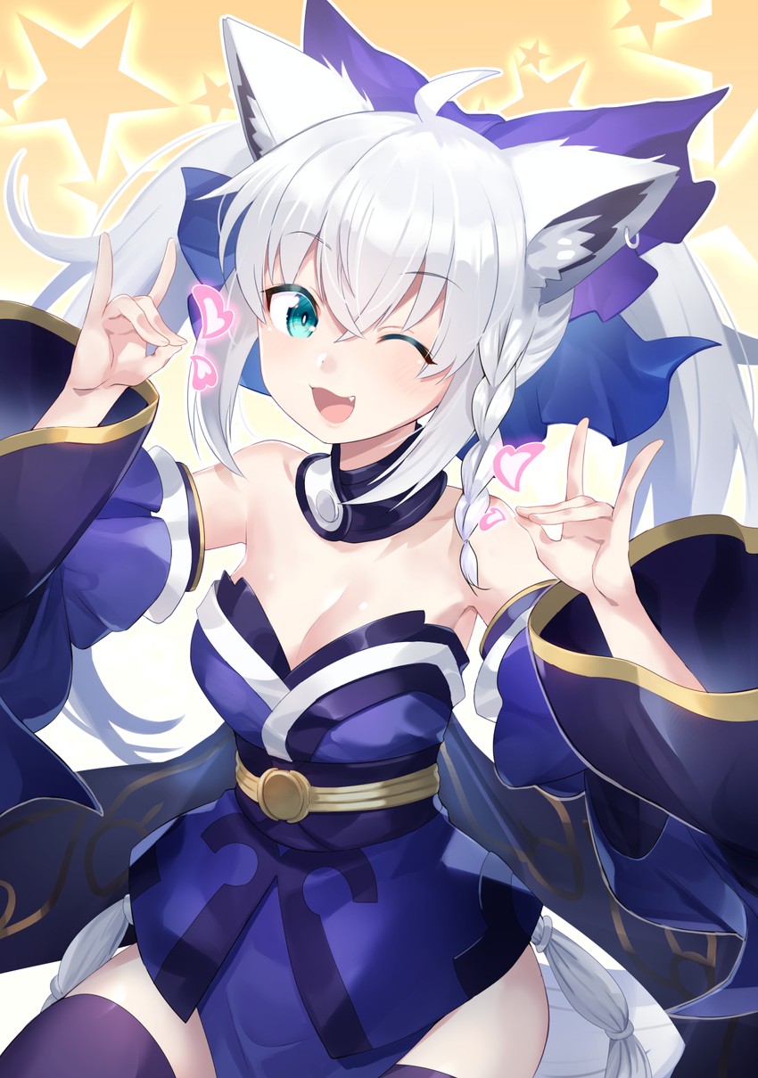 tamamo, shirakami fubuki, and tamamo no mae (fate and 2 more) drawn by matsumoto_tomoyohi