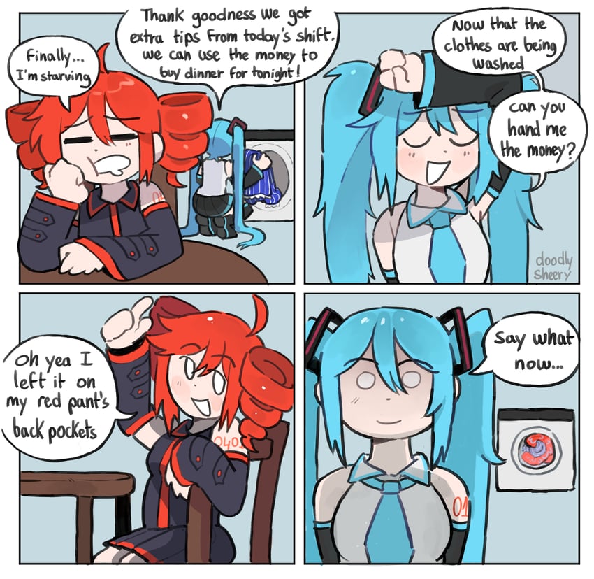 hatsune miku and kasane teto (vocaloid and 1 more) drawn by mitsuko_tan