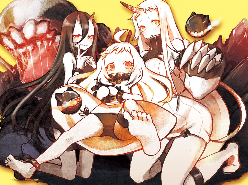 northern ocean princess, seaport princess, and battleship princess (kantai collection) drawn by shinryou_rei