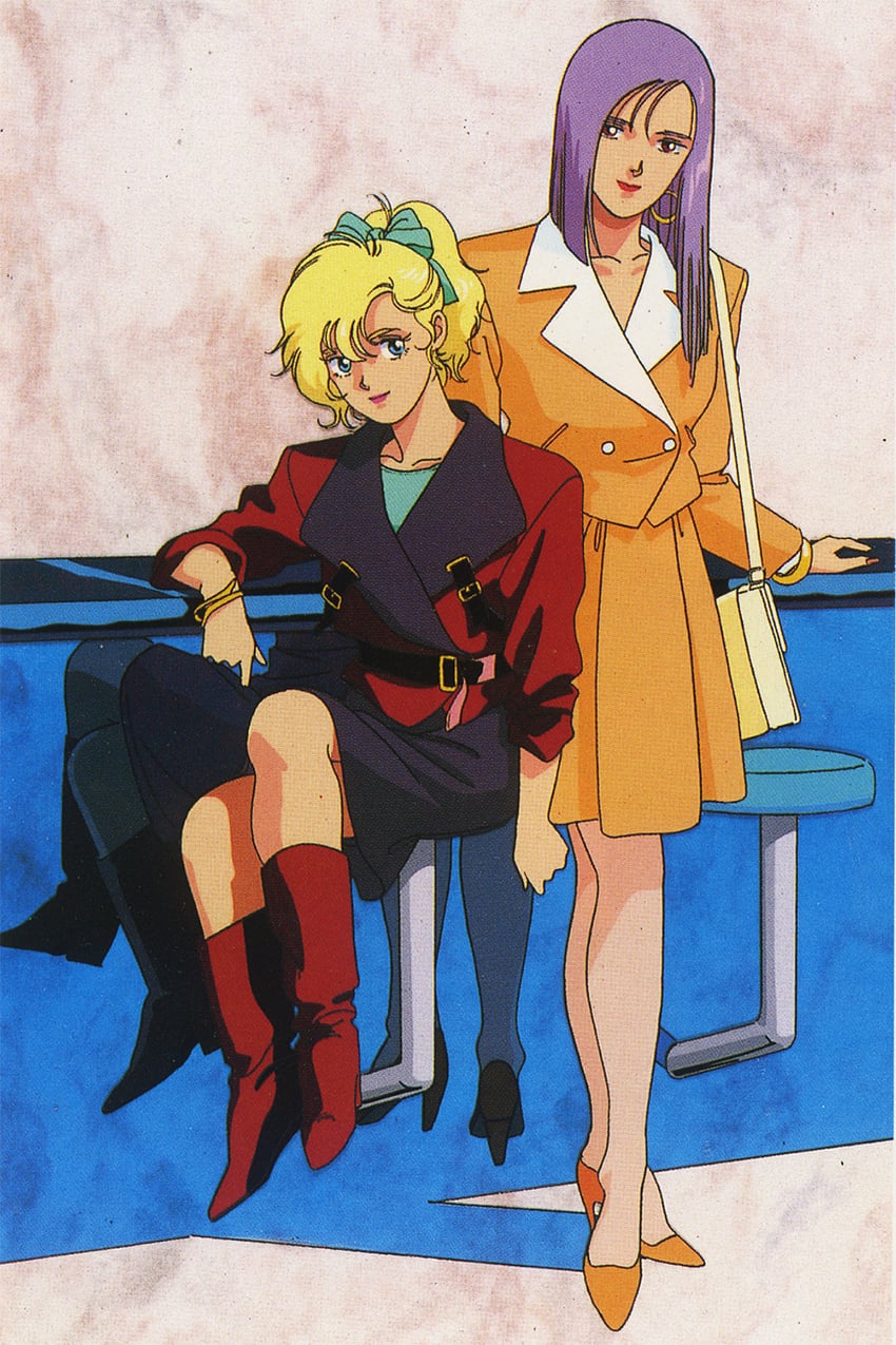 roux louka and elle vianno (gundam and 1 more) drawn by kitazume_hiroyuki