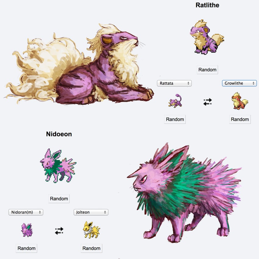 jolteon, growlithe, rattata, and nidoran (pokemon) drawn by ommanyte
