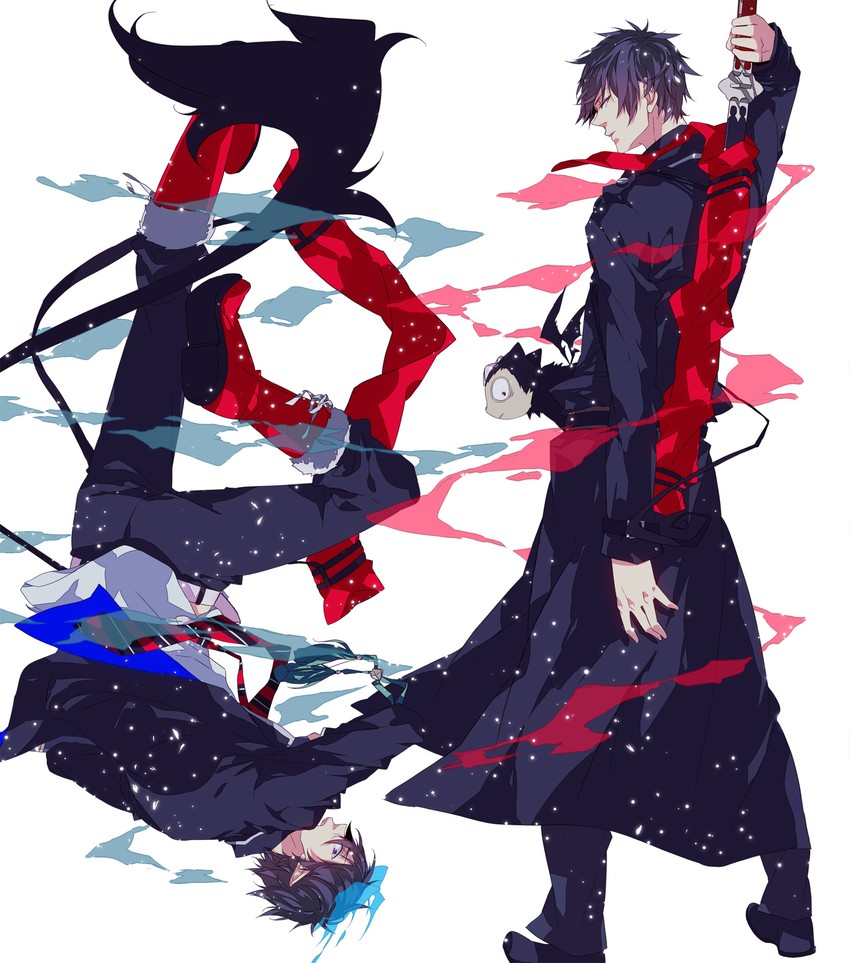 okumura rin and yoru (ao no exorcist and 1 more) drawn by sara666