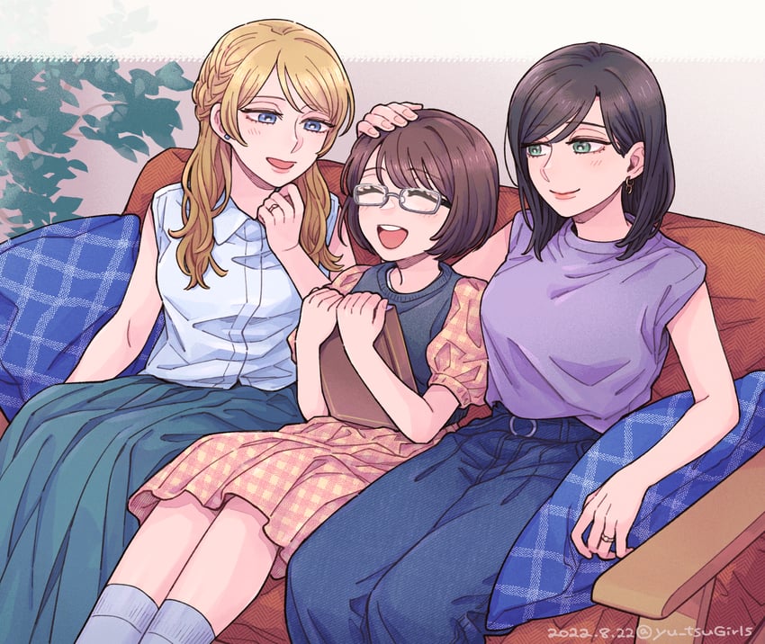 irene, maya, and mimi (original) drawn by pe88y_(yu_tsugirls)