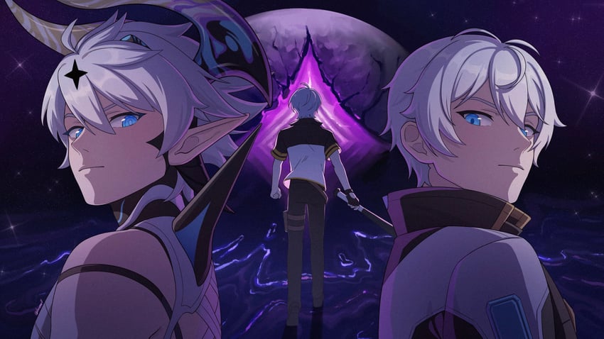 kevin kaslana and cocoon of finality (honkai and 1 more) drawn by tsuume