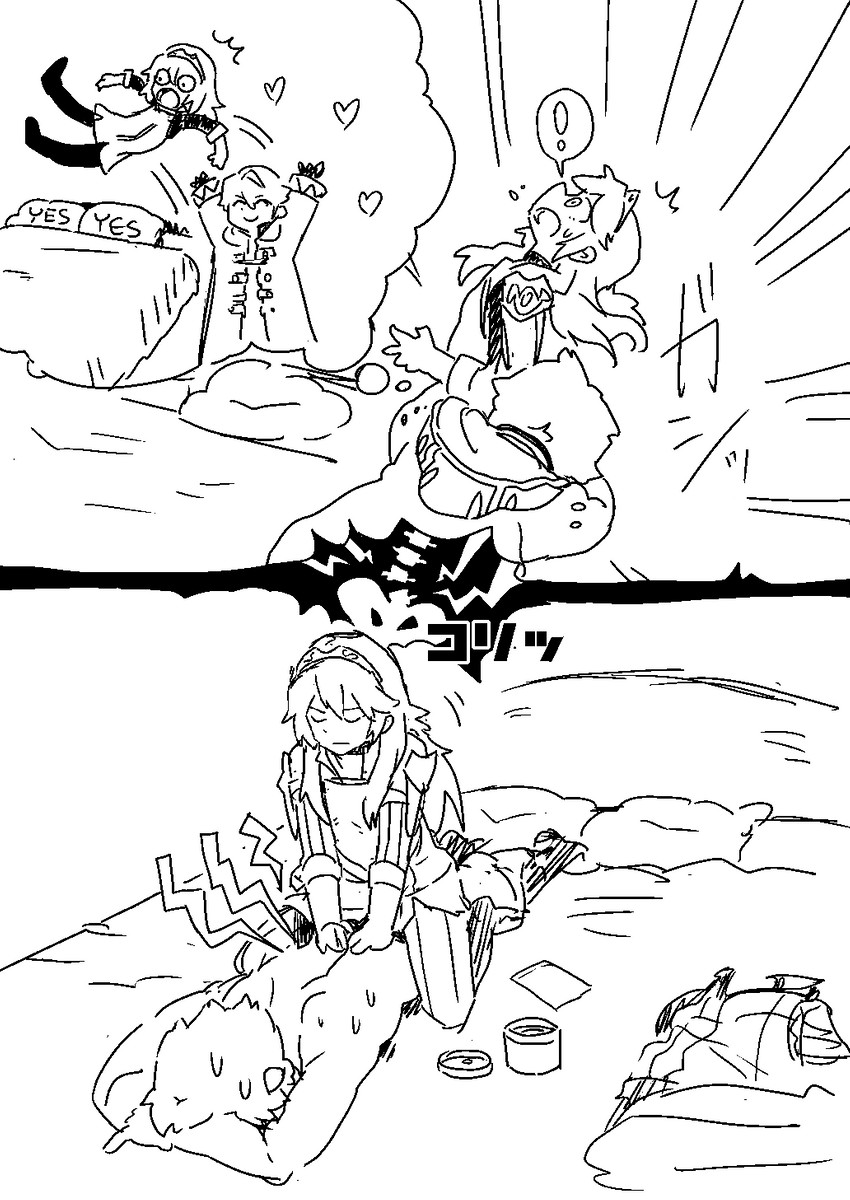 lucina and male robin (fire emblem and 1 more) drawn by sekaihebi