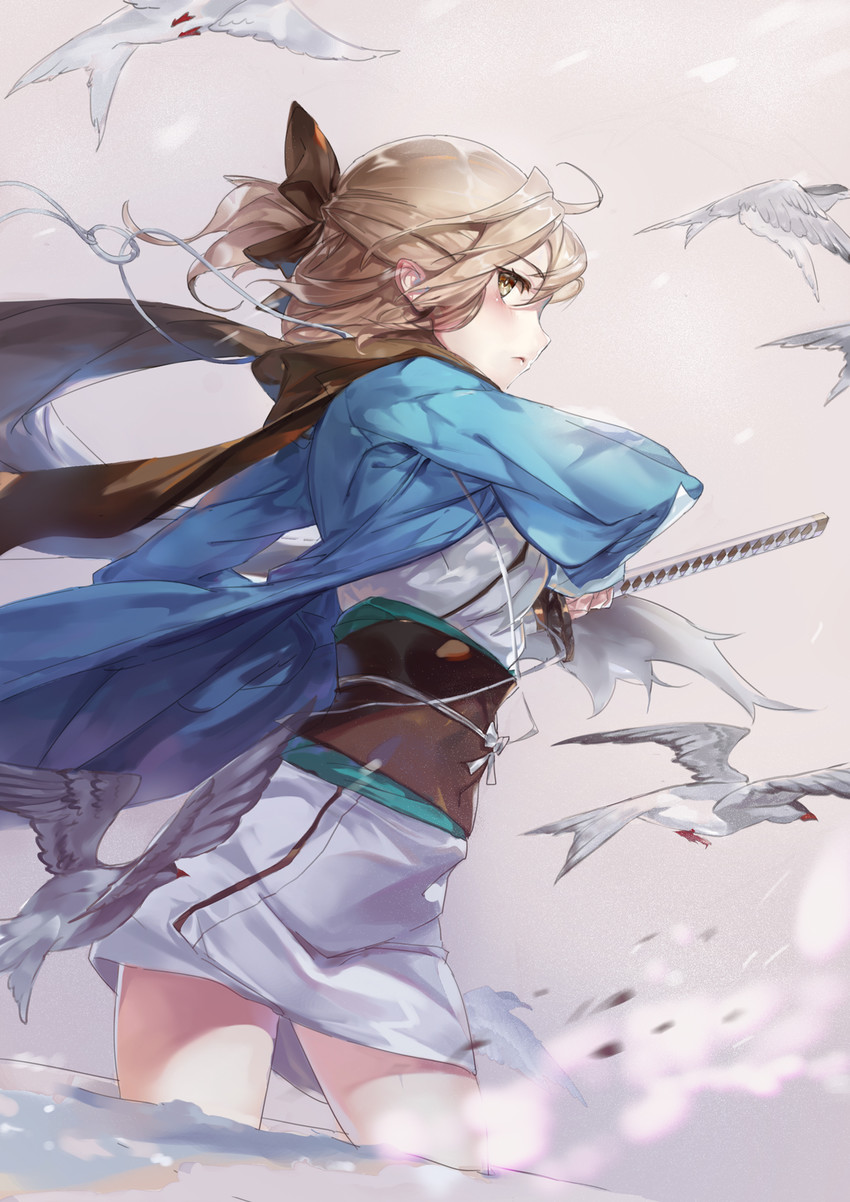 okita souji (fate and 2 more) drawn by rabbit_(tukenitian)