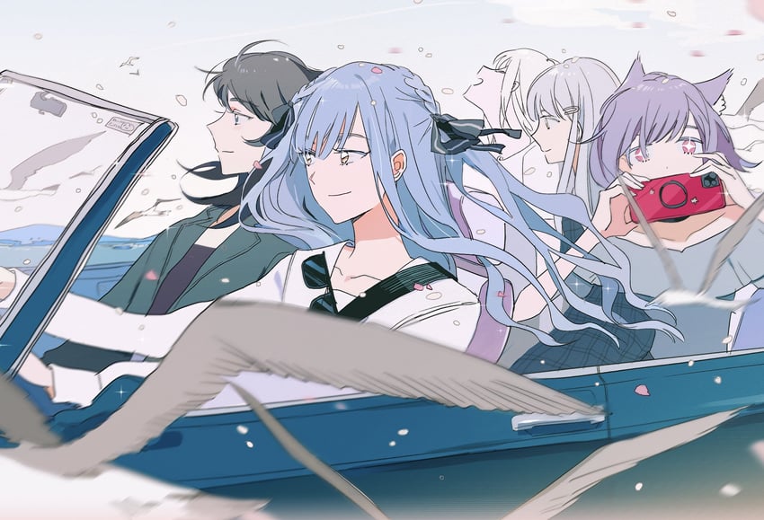 togawa sakiko, wakaba mutsumi, yahata umiri, misumi uika, and yuutenji nyamu (bang dream! and 1 more) drawn by reiboubyou