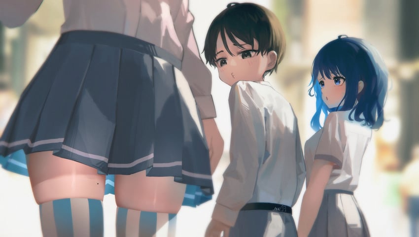 yanami anna, nukumizu kazuhiko, and basori tiara (make heroine ga oo sugiru!) drawn by sklt_(swyt8223)