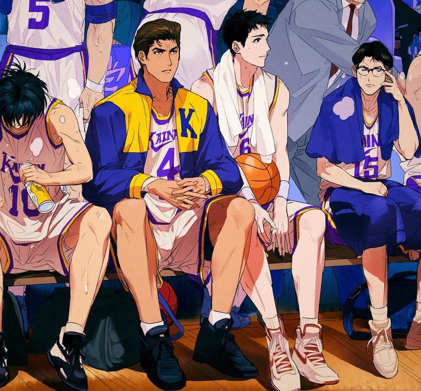kiyota nobunaga, jin souichirou, maki shin'ichi, and miyamasu yoshinori (slam dunk) drawn by flu70579711