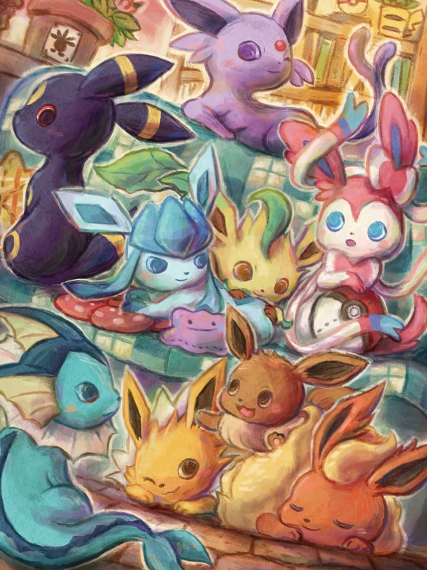 pikachu, eevee, sylveon, umbreon, glaceon, and 8 more (pokemon and 1 more)