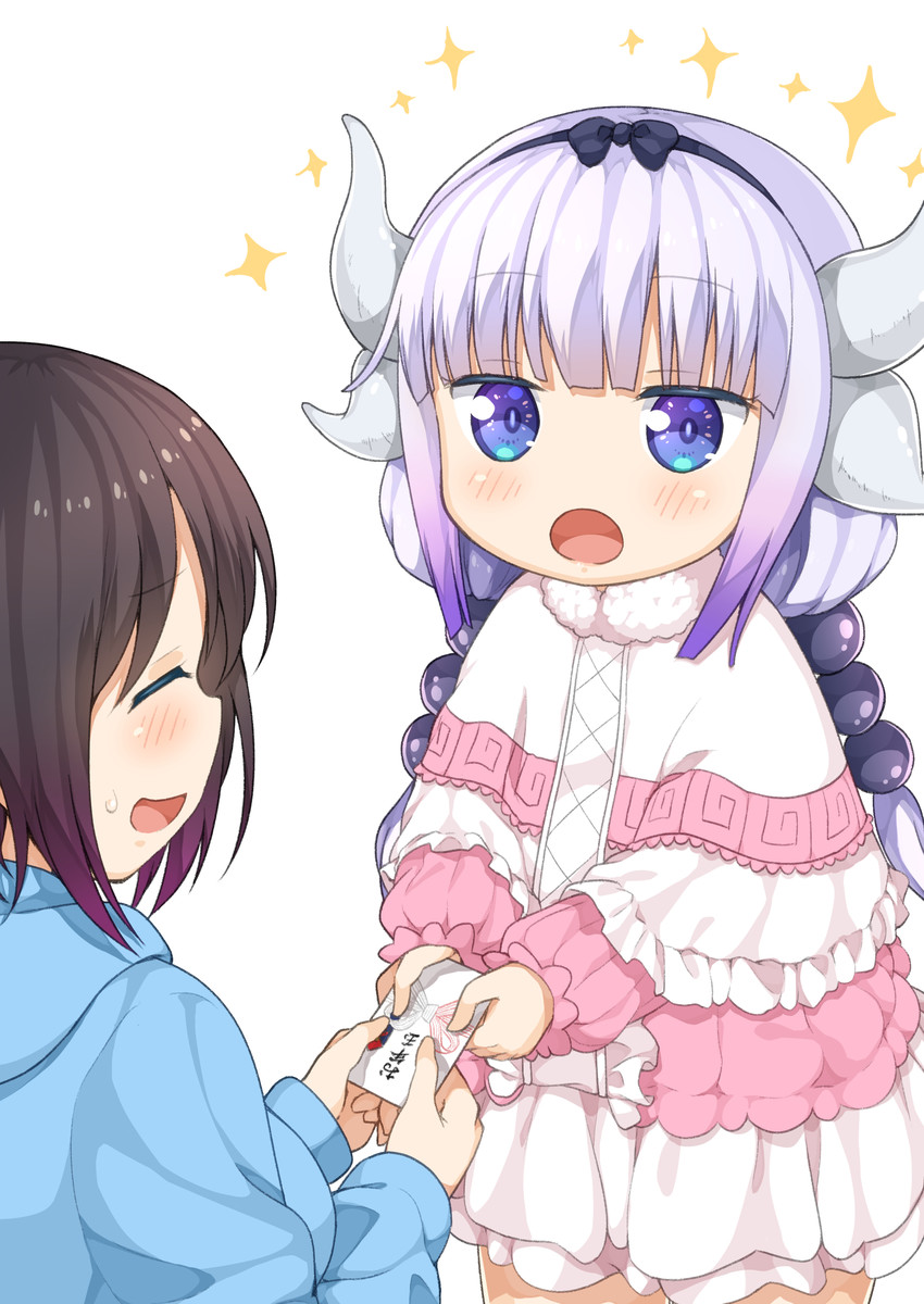 kanna kamui and elma (kobayashi-san chi no maidragon) drawn by miyabi_(miyabeeya)